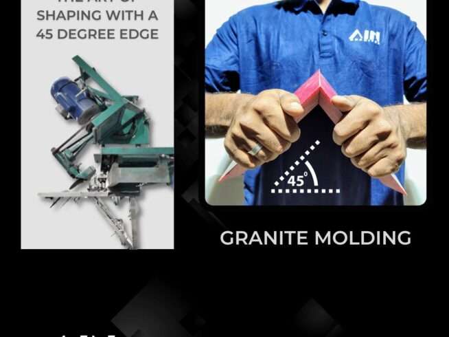 The Art of Shaping with a 45-Degree Edge: Granite Molding 