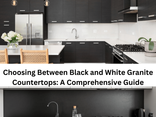 black and white granite